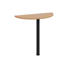 BJD 2 - 81 přístavba jednací, kovová podnož černá, síla desky 25 mm, široká 800 mm, buk royal